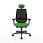 PIQUERAS Y CRESPO Silla de oficina Mardos con mecanismo Sincro/Traslack, Verde y Negro