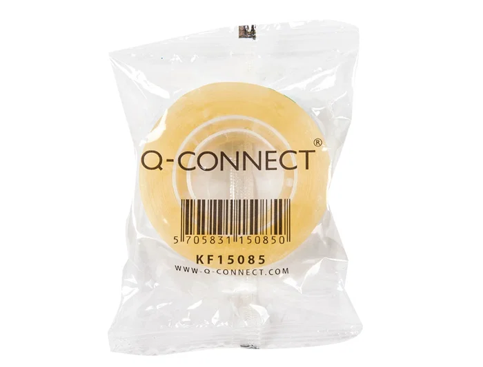 Q-connect Cinta adhesiva transparente 33 m x 12 mm, encelofanada, para embalar y sujeción de materiales ligeros Q-connect Cinta adhesiva transparente 33 m x 12 mm, encelofanada, para embalar y sujeción de materiales ligeros