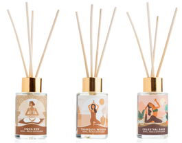 DKD Home Decor Ambientador Mikado Urban Rosa Blanco 3 x 22 x 3 cm (3 Unidades)