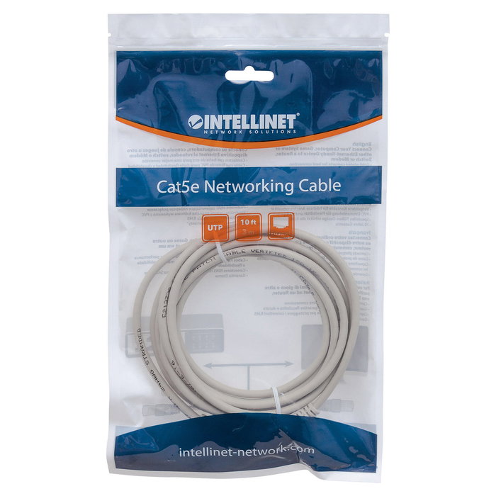 Intellinet Patchkabel RJ45 Cat6 U/UTP 15m Gris con Hebelschutz