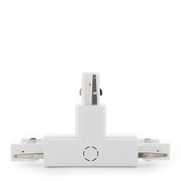 Conector T Carril Trifásico Blanco