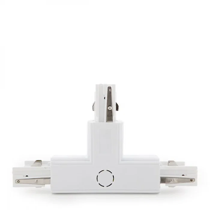 Conector T Carril Trifásico Blanco