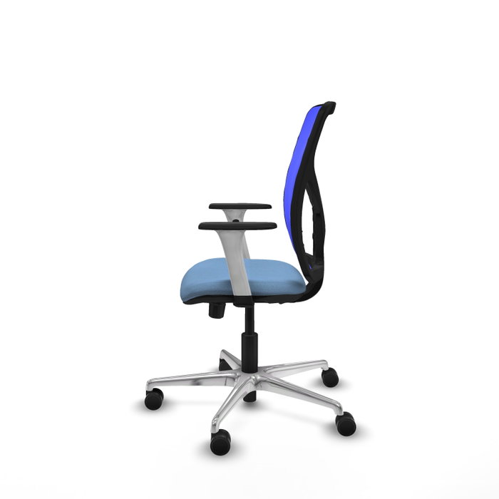 PIQUERAS Y CRESPO Silla de oficina Motilla con mecanismo Sincro/Traslack Azul