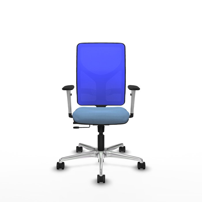 PIQUERAS Y CRESPO Silla de oficina Motilla con mecanismo Sincro/Traslack Azul
