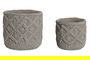 DKD Home Decor Macetero Urban Gris Claro Cemento Set de 2 20x18x20 cm