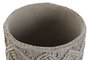 DKD Home Decor Set de 2 Maceteros de Cemento con Macramé Gris Claro