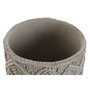 DKD Home Decor Set de 2 Maceteros de Cemento con Macramé Gris Claro