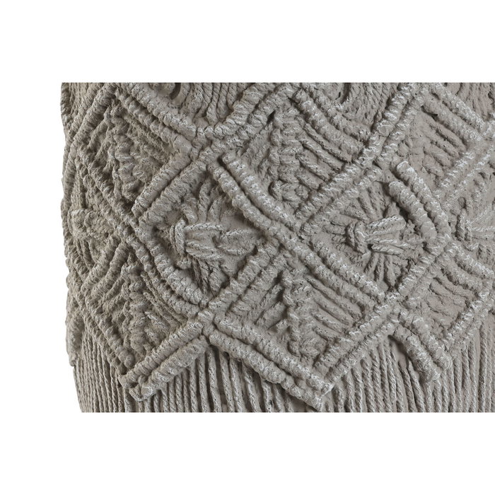 DKD Home Decor Set de 2 Maceteros de Cemento con Macramé Gris Claro DKD Home Decor Set de 2 Maceteros de Cemento con Macramé Gris Claro