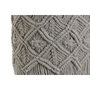 DKD Home Decor Set de 2 Maceteros de Cemento con Macramé Gris Claro