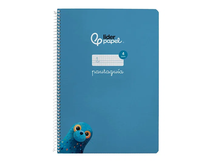 Liderpapel Cuaderno Espiral Pautaguía A4 Tapa Dura Azul