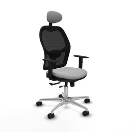PIQUERAS Y CRESPO Silla de oficina Jorquera Gris claro y Negro