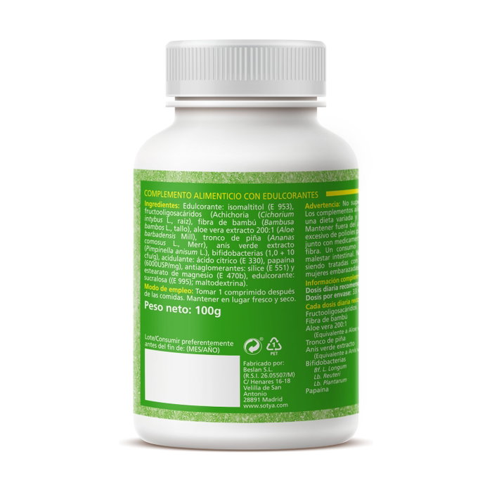 SOTYA Aloe Digest Probiótico 100 Comprimidos Masticables SOTYA Aloe Digest Probiótico 100 Comprimidos Masticables
