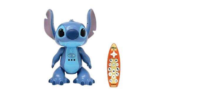 Lexibook Figurita Stitch Teledirigida Interactiva y Bilingüe Español/Inglés, con la Voz Real de Stitch, Juguete con Luces y Sonidos, Edad 5+