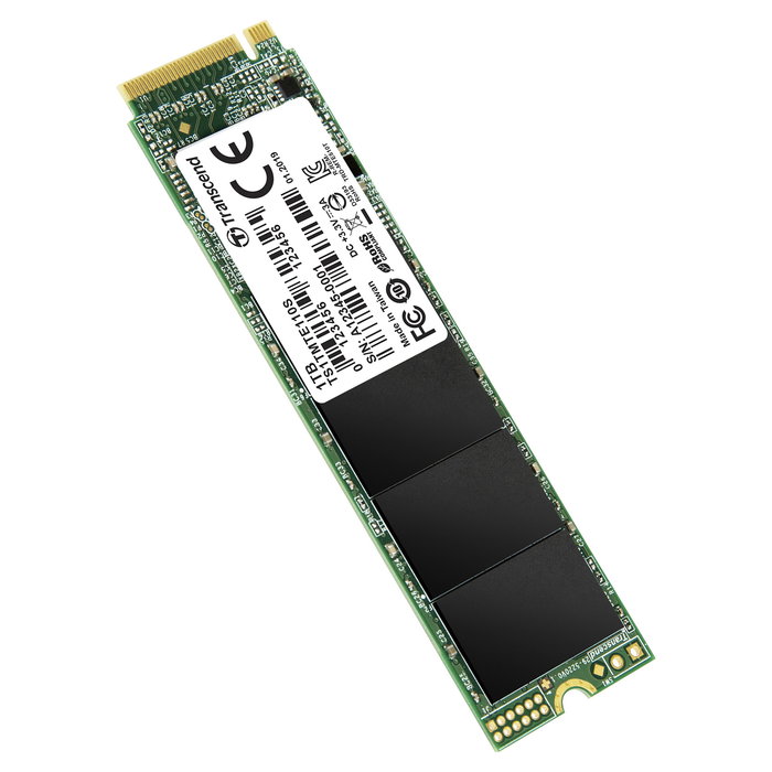 Transcend SSD 1TB M.2 2280 PCIe Gen 3 x4 NVMe M-Key 3D TLC sin DRAM, Modelo TS1TMTE850T