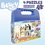 Educa Maleta Puzzles 19830 Bluey para Niños con Licencia Oficial, Organizador de Plástico