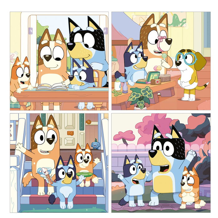 Educa Maleta Puzzles 19830 Bluey para Niños con Licencia Oficial, Organizador de Plástico