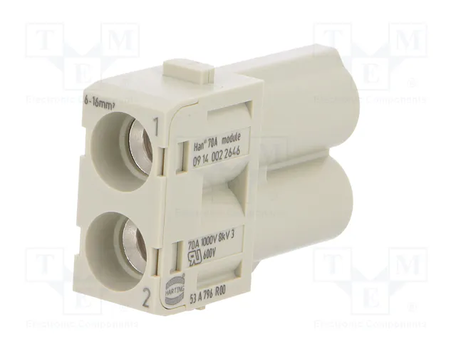 HARTING Han-Modular® Módulo Macho 70A 2 Pines
