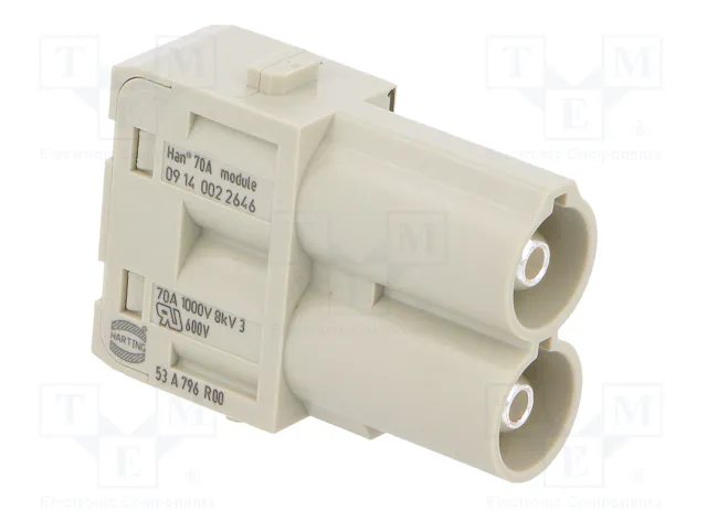 HARTING Han-Modular® Módulo Macho 70A 2 Pines
