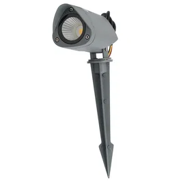 Foco Led con Pincho Jardín 7W IP65 2700K Acabado Gris
