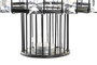 DKD Home Decor Portavelas de Metal y Cristal Negro 20x20x26 cm