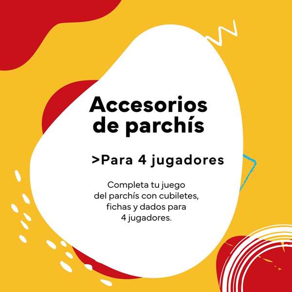 Cayro Accesorios Parchís para 4 Jugadores en Caja de Plástico