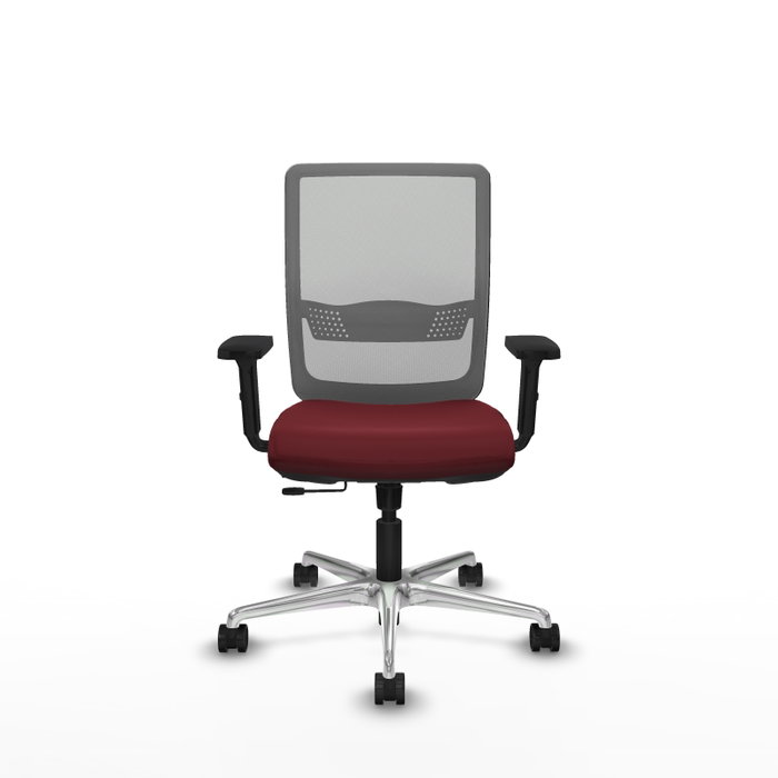 PIQUERAS Y CRESPO Silla de oficina Haches con mecanismo Sincro/Traslack Granate y Gris PIQUERAS Y CRESPO Silla de oficina Haches con mecanismo Sincro/Traslack Granate y Gris