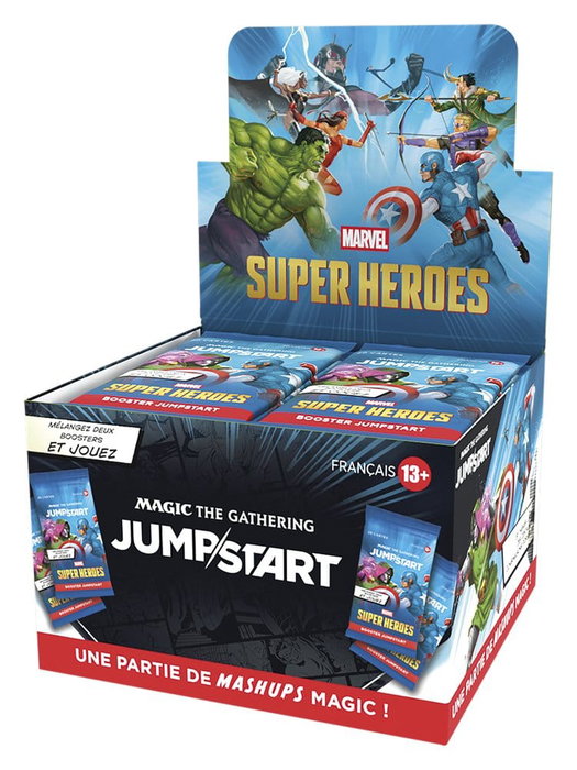 Wizards of the Coast Magic the Gathering Marvel Super Heroes Sobres de Jumpstart (24) francés Wizards of the Coast Magic the Gathering Marvel Super Heroes Sobres de Jumpstart (24) francés