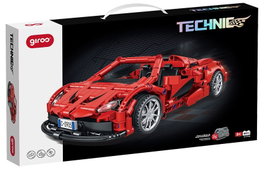 GIROS Coche de Carreras Technic con Pullback Rojo