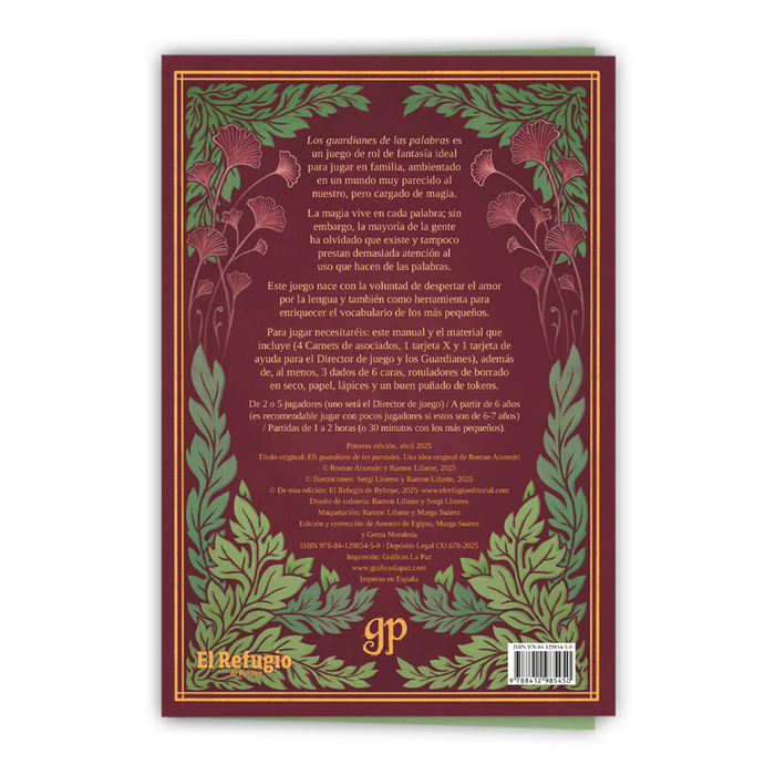El refugio de Ryhope Juego de rol Los Guardianes de las Palabras Infantil Aventura Fantasía Enriquecer Vocabulario 2-5 Jugadores 7+ Años 1-2 Horas Español