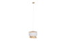DKD Home Decor Lámpara de Techo de Bambú y Poliéster con Flecos E27