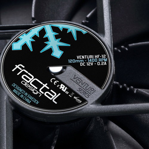 Fractal Design Venturi HP-14 PWM Ventilador de 14 cm Negro, Gris