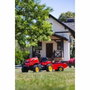 Falk Tractor a pedal Rojo con capota abatible y remolque