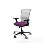 PIQUERAS Y CRESPO Silla de oficina Haches con mecanismo Sincro/Traslack, Morado y Blanco