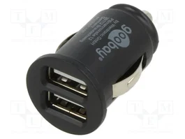 GOOBAY Alimentador USB con 2 puertos USB-A para coche
