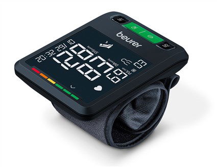 Beurer BC-87 Tensiómetro de Muñeca con Bluetooth y Pantalla XL para Medición Automática de Presión Arterial y Detección de Arritmias