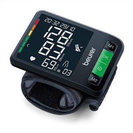 Beurer BC-87 Tensiómetro de Muñeca con Bluetooth y Pantalla XL para Medición Automática de Presión Arterial y Detección de Arritmias