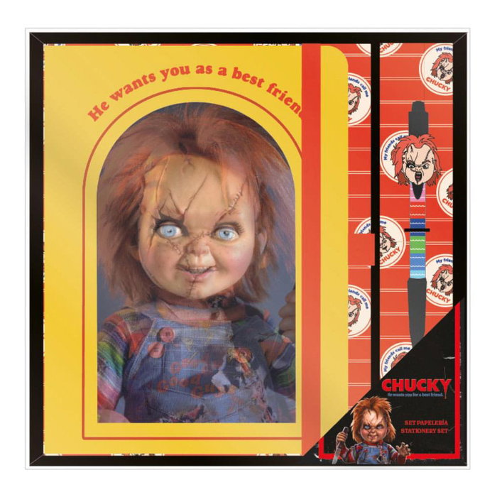 Cerdá Set de Papelería Chucky Púrpura