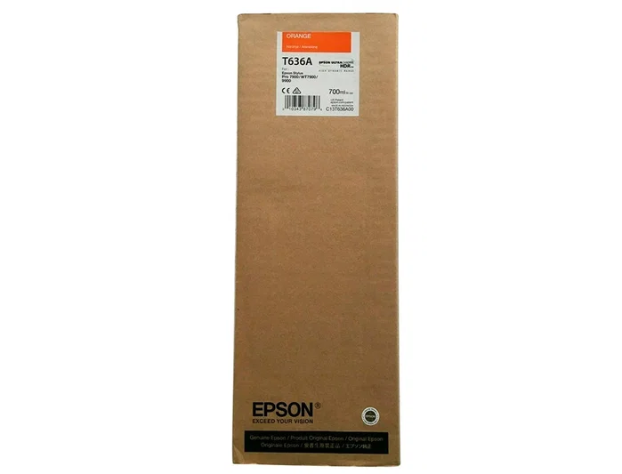 Epson SC-P Tinta Original Ultrachrome HDX/HD Color Naranja 700ml para Plotter SureColor Serie SC-P