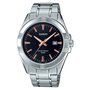 Casio MTP-1308D-1A2 con esfera negra y correa de acero