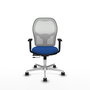 PIQUERAS Y CRESPO Silla de oficina Jorquera con mecanismo Sincro/Traslack Azul y Blanco