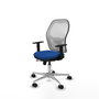 PIQUERAS Y CRESPO Silla de oficina Jorquera con mecanismo Sincro/Traslack Azul y Blanco