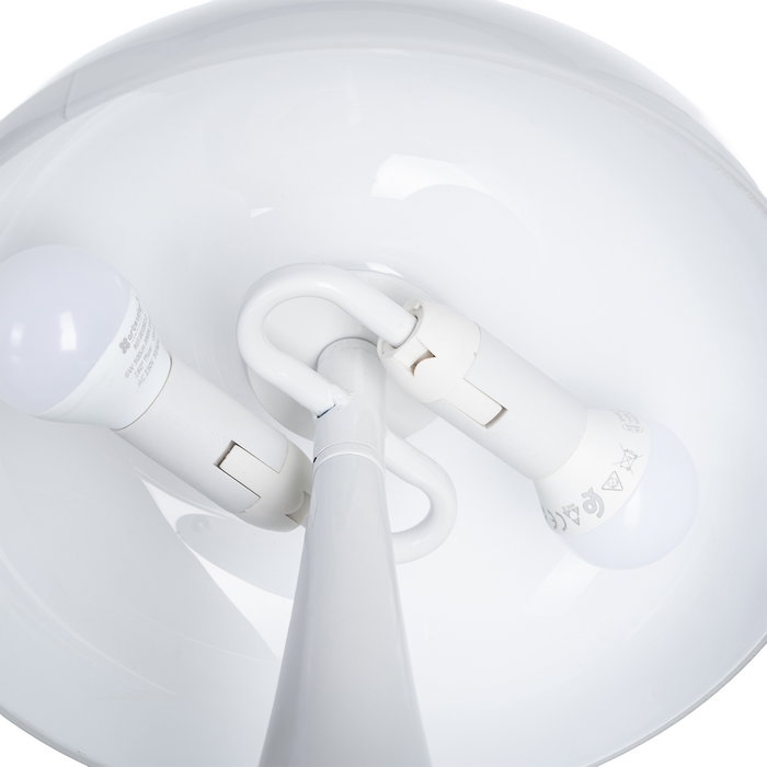 Lámpara Mesa Blanco Cristal-Metal 25,50 X 25,50 X 25 cm