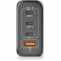 NGS Cargador de Pared GaN 140W con 4 Puertos (3x USB-C y 1x USB-A) - Negro