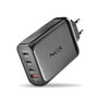 NGS Cargador de Pared GaN 140W con 4 Puertos (3x USB-C y 1x USB-A) - Negro