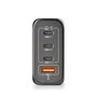 NGS Cargador de Pared GaN 140W con 4 Puertos (3x USB-C y 1x USB-A) - Negro