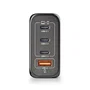 Ngs BUD Cargador Pared GaN 140W Ultra Rápido con 4 Puertos (3 USB-C PD3.1 PPS + 1 USB-A QC3.0), Negro, Universal, para Portátil, Tablet y Smartphone