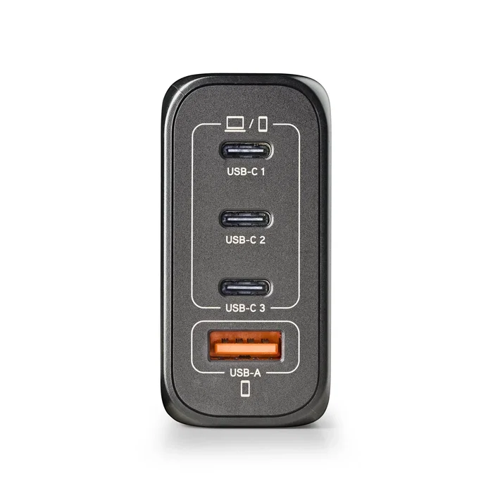 NGS BUD140W Cargador de Pared 140W con 4 Puertos (3 USB-C, 1 USB-A) NGS BUD140W Cargador de Pared 140W con 4 Puertos (3 USB-C, 1 USB-A)
