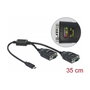 DeLOCK Adaptador USB Type-C™ a 2 x Serial RS-232 DB9 con protección ESD de 15 kV