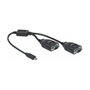 DeLOCK Adaptador USB Type-C™ a 2 x Serial RS-232 DB9 con protección ESD de 15 kV
