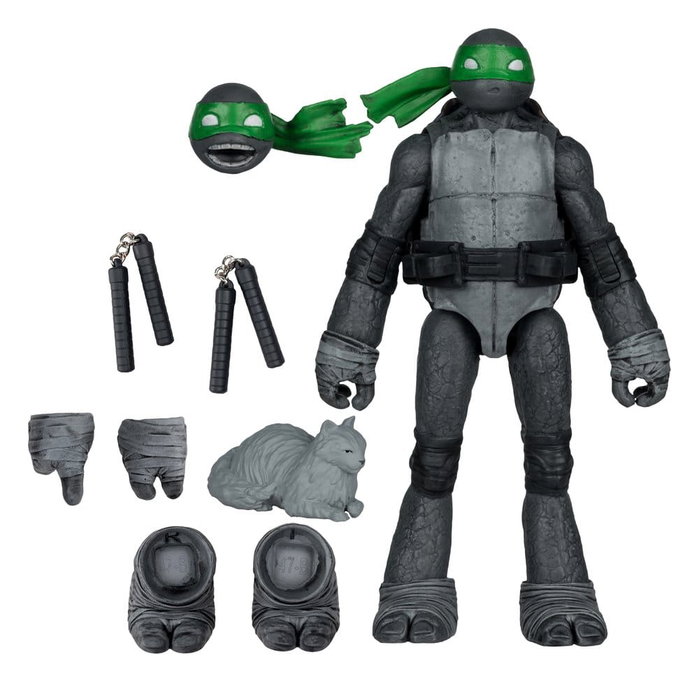 Las Tortugas Ninja Page Punchers Figura Michelangelo (Black White & Green) (Red Platinum Edition) 13 cm